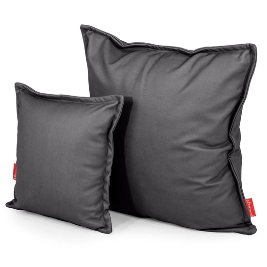 Fundas de Cojín 47 x 47cm - Cuero Vegano Negro 02