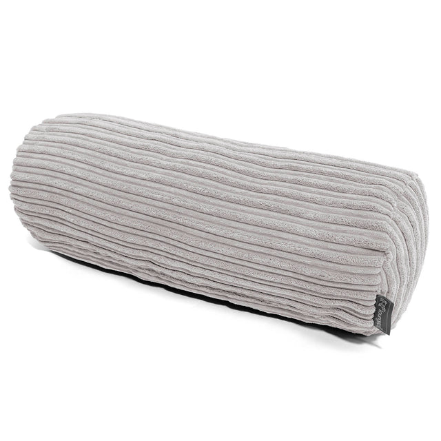 Fundas de Cojín Cilíndrico 20 x 55cm - Pana Clásica Aluminio Plata 01
