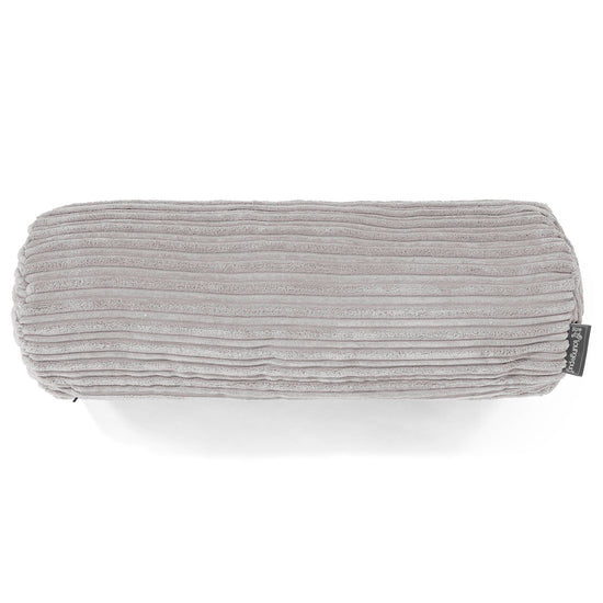 Fundas de Cojín Cilíndrico 20 x 55cm - Pana Clásica Aluminio Plata 02
