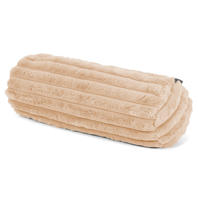 Fundas de Cojín Cilíndrico 20 x 55cm - Pana de Felpa Ultra Durazno 01