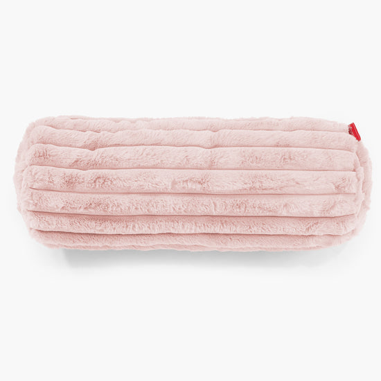 Fundas de Cojín Cilíndrico 20 x 55cm - Pana de Felpa Ultra Rosa Empolvado 02