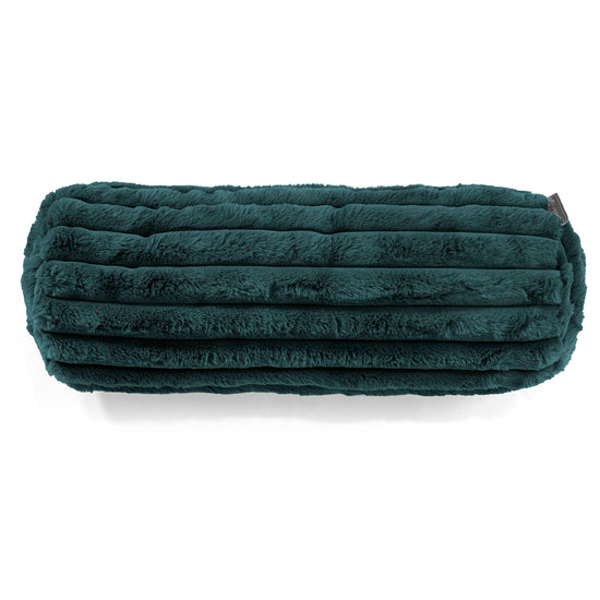 Fundas de Cojín Cilíndrico 20 x 55cm - Pana de Felpa Ultra Turquesa 02