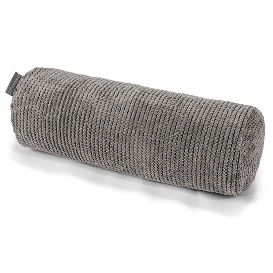 Cojín Cilíndrico 20 x 55cm - Pompón Carbón Gris 01