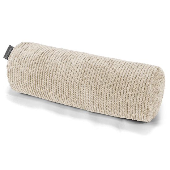 Cojín Cilíndrico 20 x 55cm - Pompón Crema 01