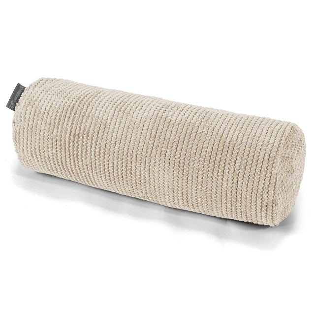 Cojín Cilíndrico 20 x 55cm - Pompón Crema 01