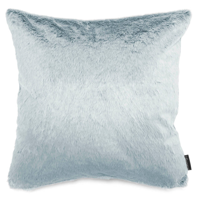 Cojín Extra Grande 70 x 70cm - Piel de Conejo Sintética Azul Empolvado 01