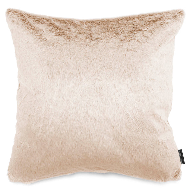 Cojín Extra Grande 70 x 70cm - Piel de Conejo Sintética Blanco 01