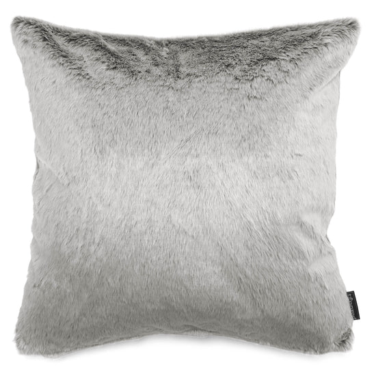 Cojín Extra Grande 70 x 70cm - Piel de Conejo Sintética Gris Claro 01