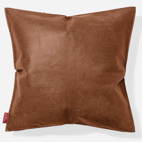 Cojín Extra Grande 70 x 70cm - Cuero Envejecido Marrón británico 01