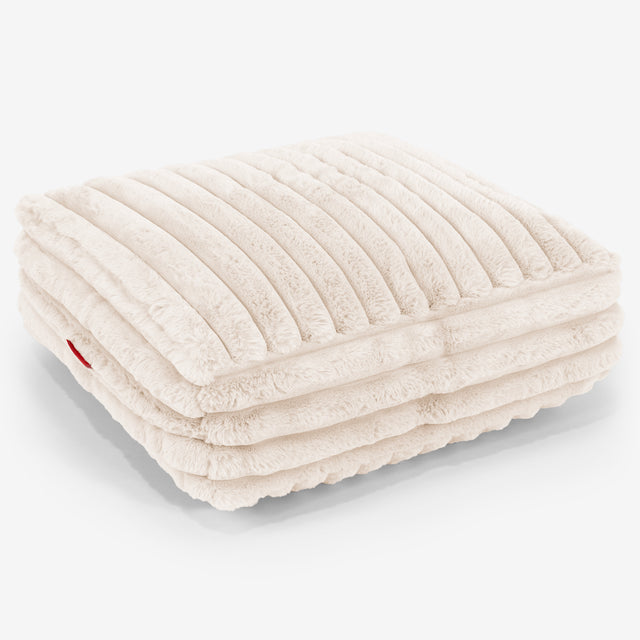 Cojín de Piso Grande - Pana de Felpa Ultra Crema 01