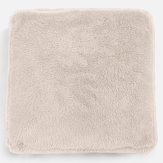 Cojín de Piso Grande - Piel de Osito Sintética Crema 02