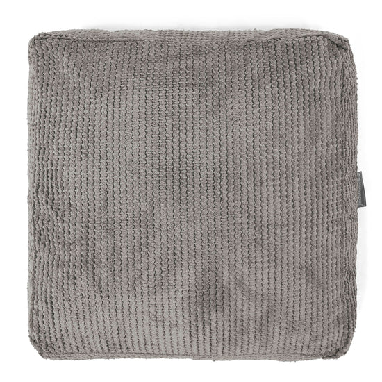 Cojín de Piso Grande - Pompón Carbón Gris 03