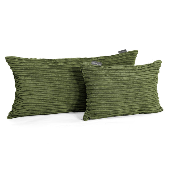 Fundas de Cojín Rectangular 35 x 50cm - Pana Clásica Bosque Verde 03