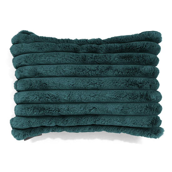Fundas de Cojín Rectangular 35 x 50cm - Pana de Felpa Ultra Turquesa 01