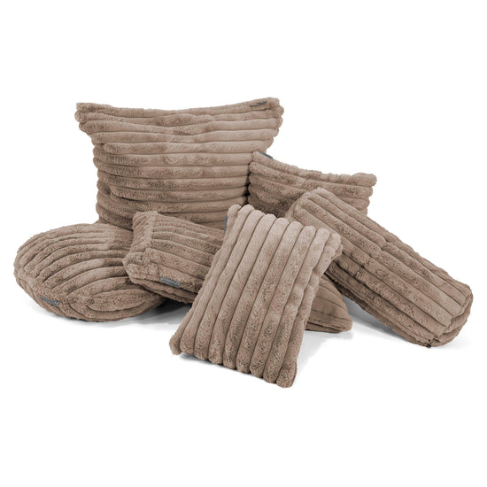 Fundas de Cojín Rectangular 35 x 50cm - Pana de Felpa Ultra Visón 02