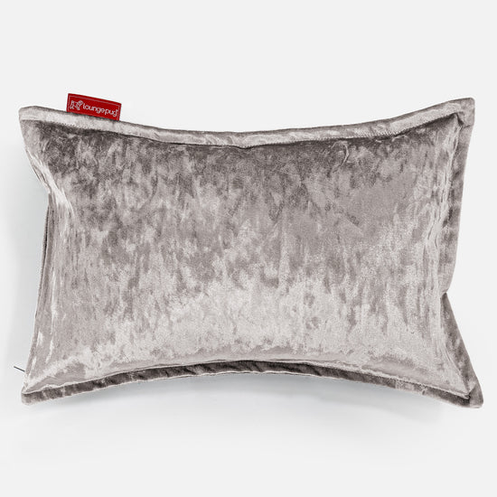Cojín Rectangular 35 x 50cm - Terciopelo Retro Plata 01
