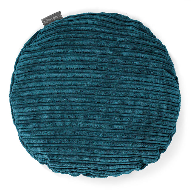 Cojín Redondo 50cm - Pana Clásica Turquesa 01