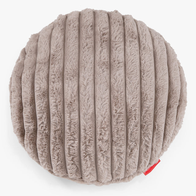 Fundas de Cojín Redondo 50cm - Pana de Felpa Ultra Visón 01