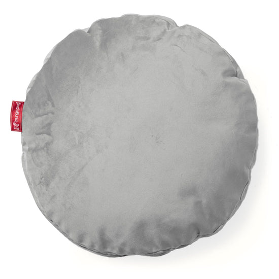 Cojín Redondo 50cm - Terciopelo Plata 01