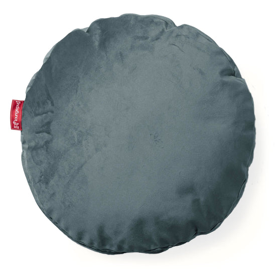 Cojín Redondo 50cm - Terciopelo Turquesa 01