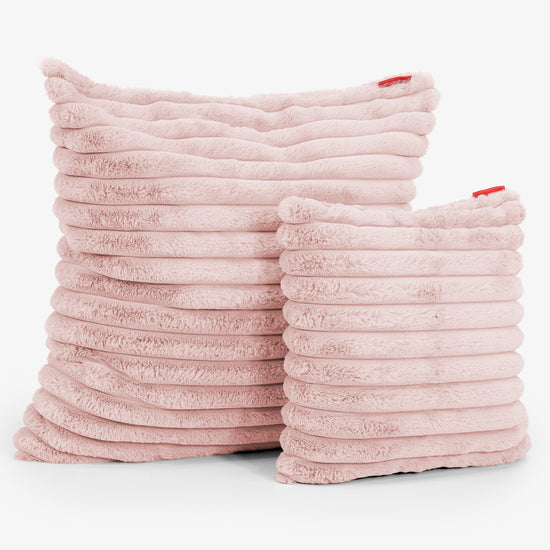 Fundas de Cojín 47 x 47cm - Pana de Felpa Ultra Rosa Empolvado 02