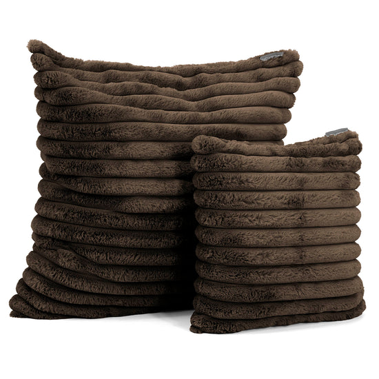 Fundas de Cojín Extra Grande 70 x 70cm - Pana de Felpa Ultra Café 02