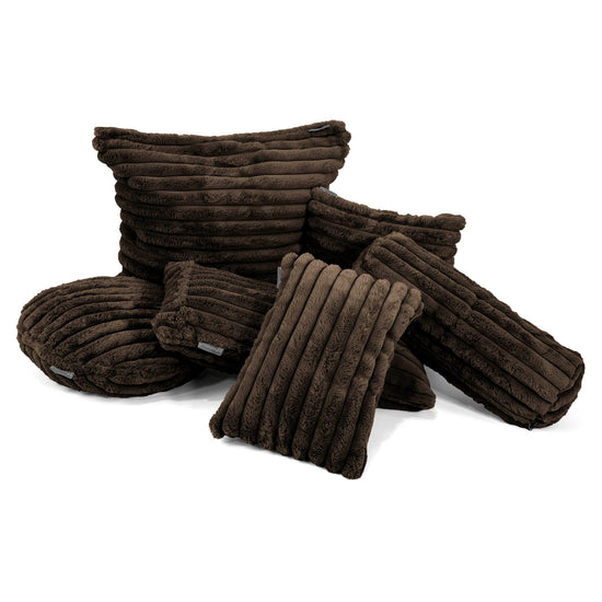 Fundas de Cojín Extra Grande 70 x 70cm - Pana de Felpa Ultra Café 03