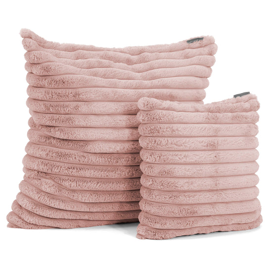Fundas de Cojín Extra Grande 70 x 70cm - Pana de Felpa Ultra Rosa Empolvado 02