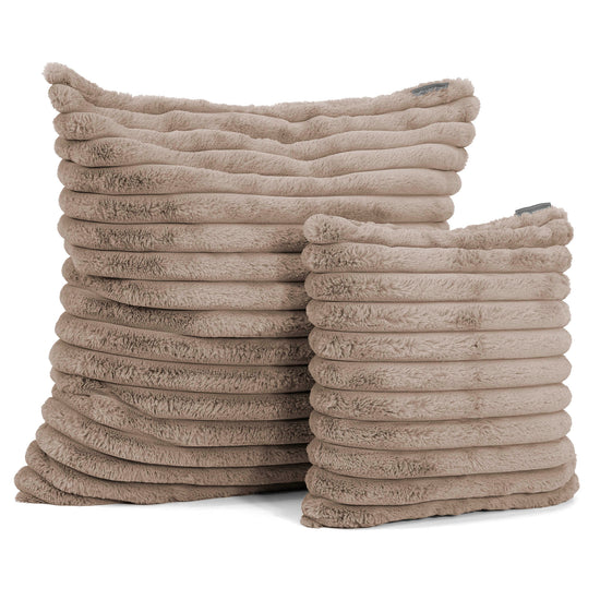 Fundas de Cojín Extra Grande 70 x 70cm - Pana de Felpa Ultra Visón 02