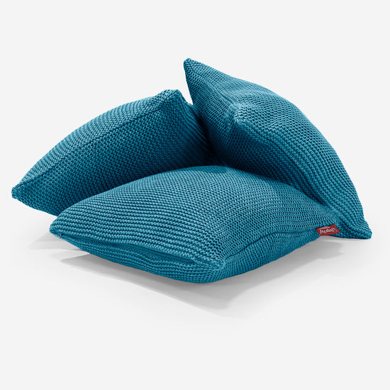 Cojín 47 x 47cm - Algodón 100% Ellos Azul petróleo 03