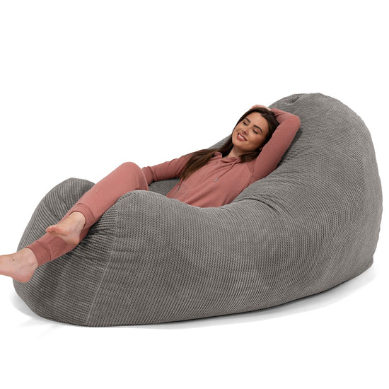 Enorme Sofá / Puff Gigante - Pompón Carbón Gris 02