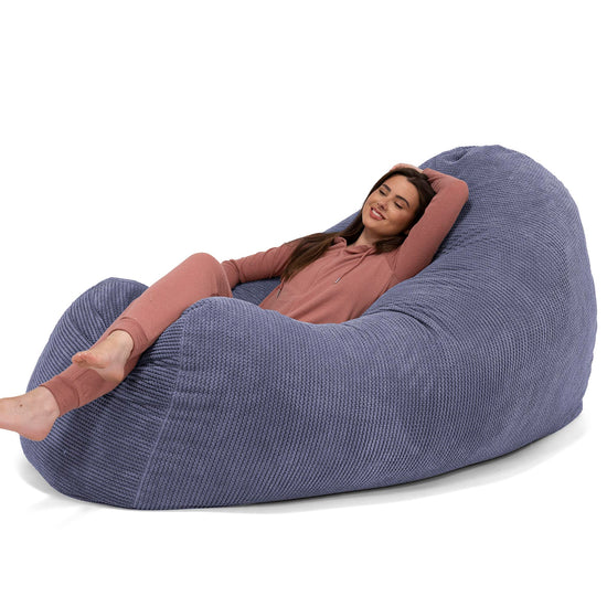 Enorme Sofá / Puff Gigante - Pana efecto Waffle Morado 02