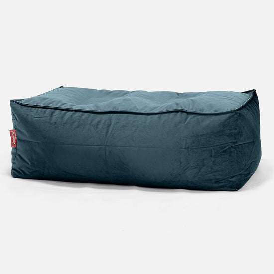 CloudSac 100 Reposapiés Viscoelástico - Terciopelo Turquesa 01