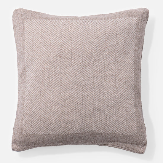Cojín 47 x 47cm - Algodón 100% Tejido de Espiga Patrón Piedra 01