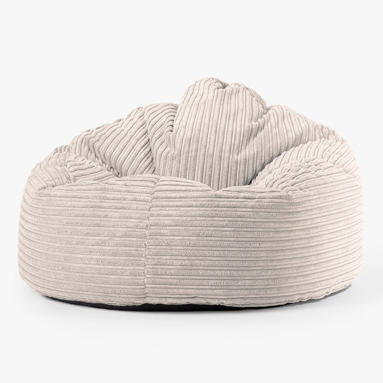 Puf Gigante Snuggle para Niños de 3 a 8 años - Pana Clásica Marfil 02