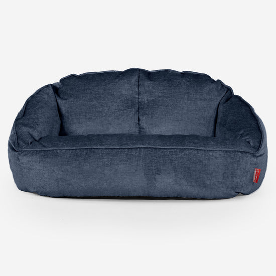 Puf Grande Bubble - Chenille Azul marino 01