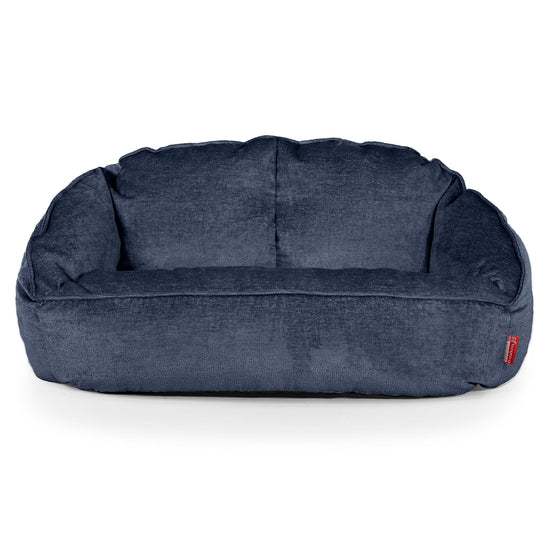 Puf Grande Bubble - Chenille Azul marino 01