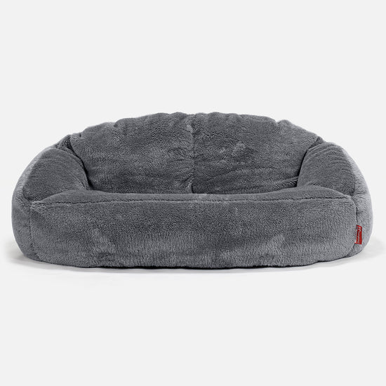 Puf Grande Bubble - Piel de Osito Sintética Gris oscuro 01