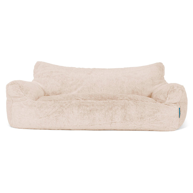 Puf Sofá Infantil Josephine 1-5 años - Piel de Conejo Sintética Blanco 01