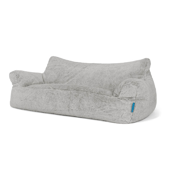 Puf Sofá Infantil Josephine 1-5 años - Piel de Conejo Sintética Gris Claro 02