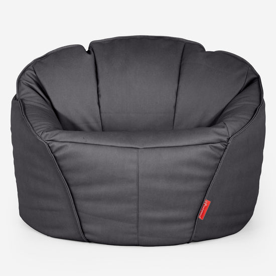 Puf Silla de Juego Clasica Máxima - Cuero Vegano Negro 02