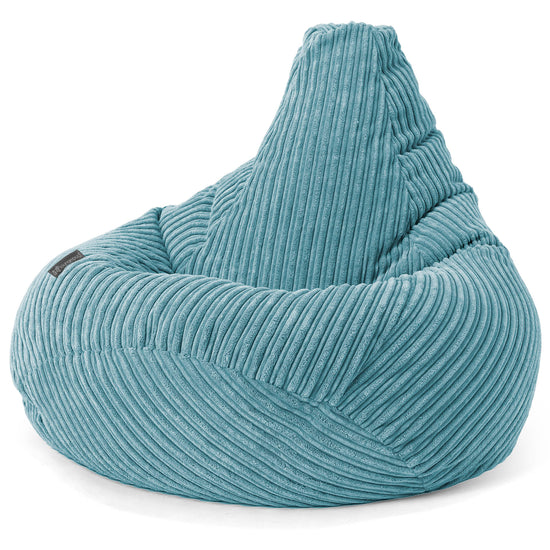 Puf Silla de Juego para Niños de 6 a 14 años - Pana Clásica Egeo Azul 03