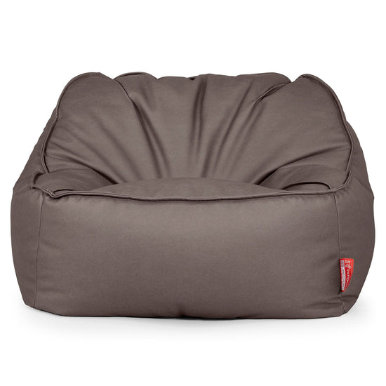 Puf Silla Encorvada - Cuero Vegano Chocolate 01