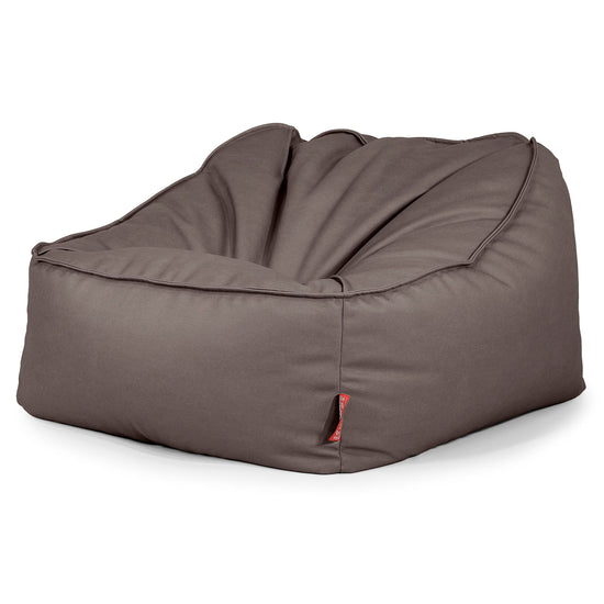 Puf Silla Encorvada - Cuero Vegano Chocolate 03