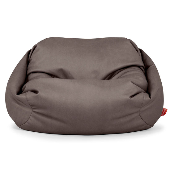 Puf Silla Sabina - Cuero Vegano Chocolate 02