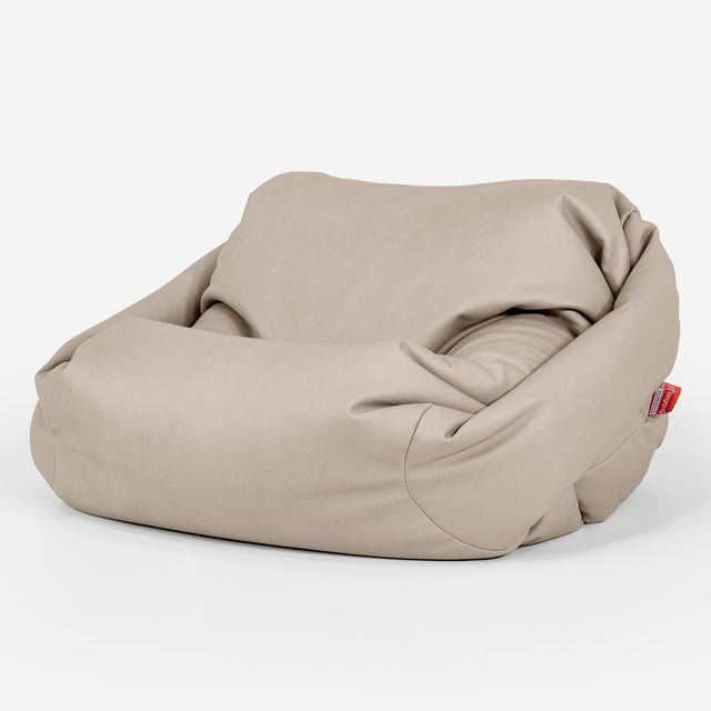 Puf Silla Sabina - Cuero Vegano Marfil 01
