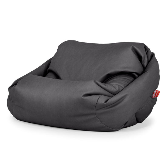 Puf Silla Sabina - Cuero Vegano Negro 01