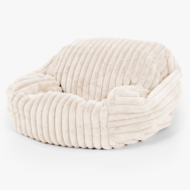 Puf Silla Sabina - Pana de Felpa Ultra Crema 02