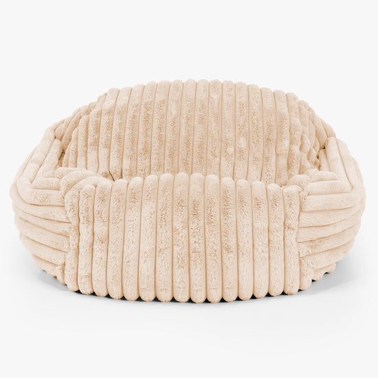 Puf Silla Sabina - Pana de Felpa Ultra Durazno 01