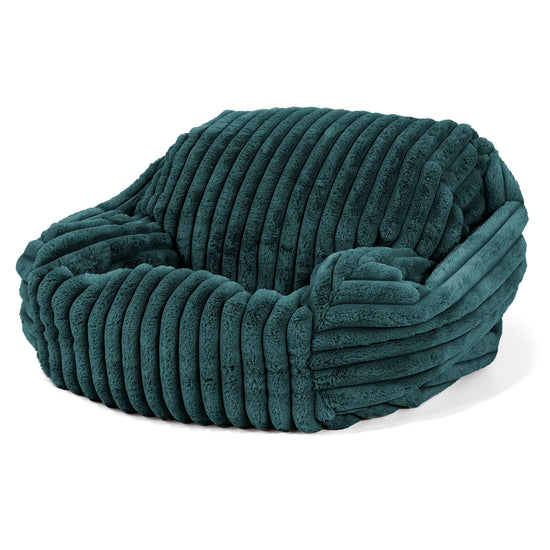 Puf Silla Sabina - Pana de Felpa Ultra Turquesa 02